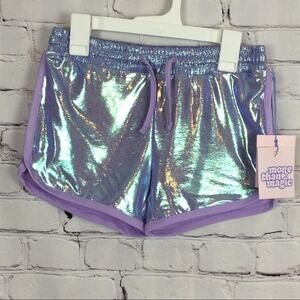 More Than Magic Girl's Lavender Dance/Cheer Shorts Sizes L Iridescent Beach